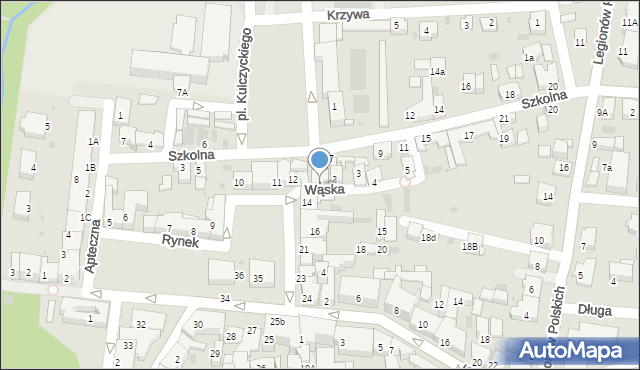 Krzeszowice, Wąska, 1, mapa Krzeszowice