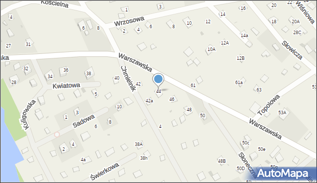 Kuligów, Warszawska, 44, mapa Kuligów