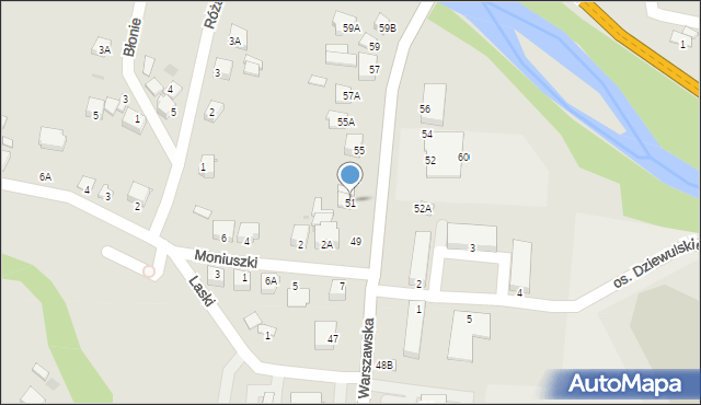 Kunów, Warszawska, 51, mapa Kunów