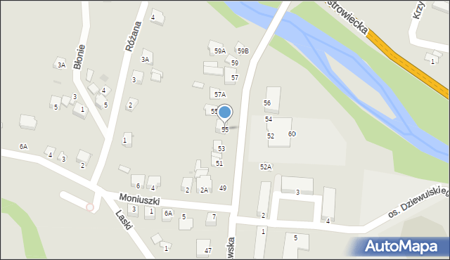 Kunów, Warszawska, 55, mapa Kunów