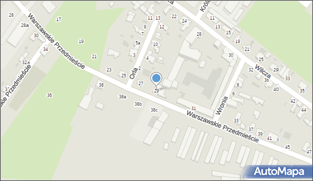 Kutno, Warszawskie Przedmieście, 29, mapa Kutno