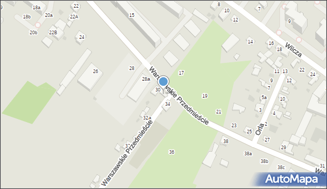 Kutno, Warszawskie Przedmieście, 32, mapa Kutno