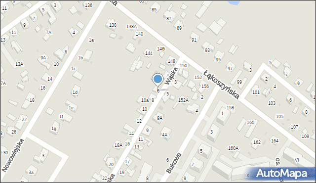 Kutno, Wąska, 6, mapa Kutno