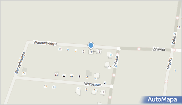 Kutno, Wasowskiego Jerzego, 3, mapa Kutno