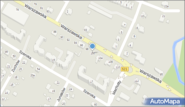 Kwidzyn, Warszawska, 100, mapa Kwidzyn