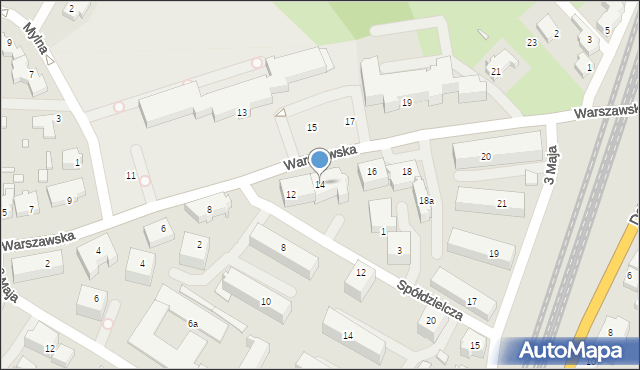 Kwidzyn, Warszawska, 14, mapa Kwidzyn