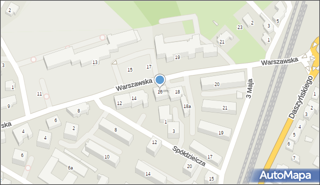 Kwidzyn, Warszawska, 16, mapa Kwidzyn