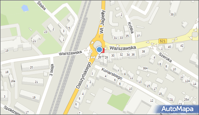 Kwidzyn, Warszawska, 26, mapa Kwidzyn