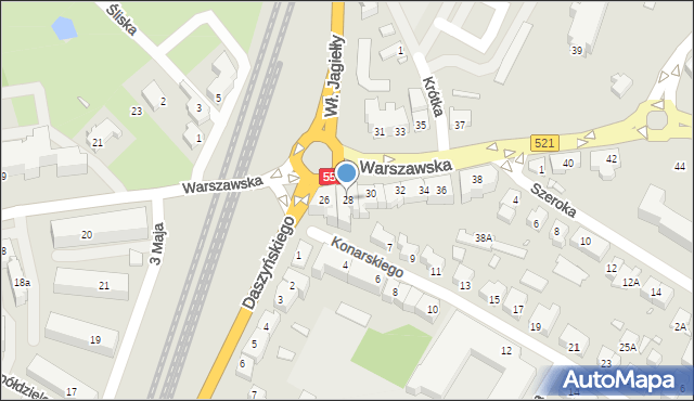 Kwidzyn, Warszawska, 28, mapa Kwidzyn