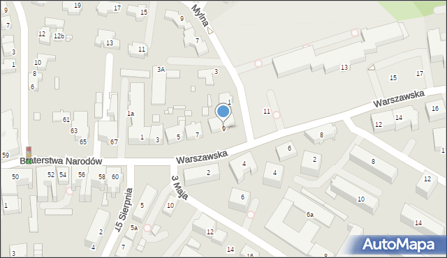 Kwidzyn, Warszawska, 9, mapa Kwidzyn