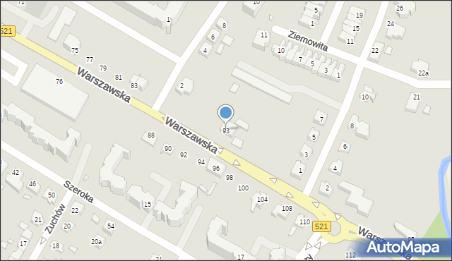 Kwidzyn, Warszawska, 93, mapa Kwidzyn