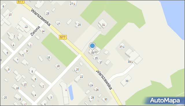 Łąck, Warszawska, 33, mapa Łąck