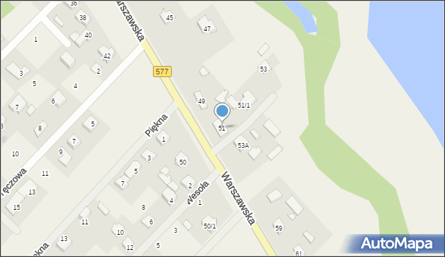 Łąck, Warszawska, 51, mapa Łąck