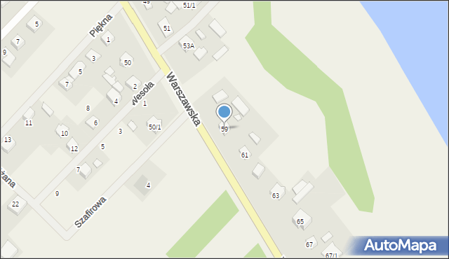 Łąck, Warszawska, 59, mapa Łąck