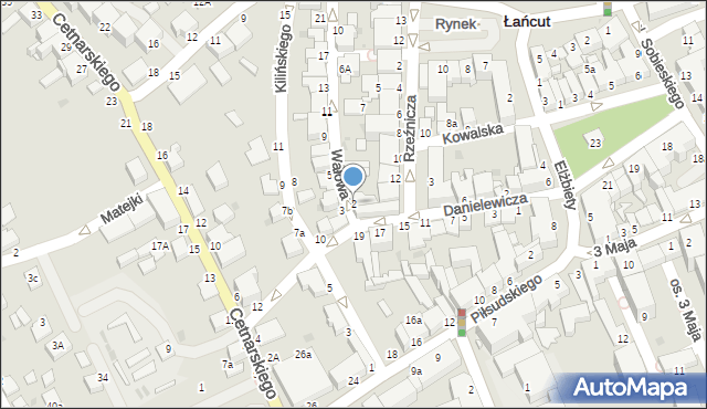 Łańcut, Wałowa, 2, mapa Łańcut