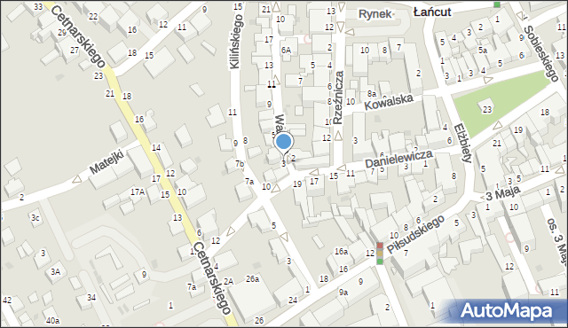 Łańcut, Wałowa, 3, mapa Łańcut
