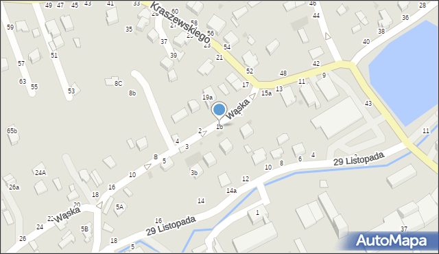 Łańcut, Wąska, 1b, mapa Łańcut