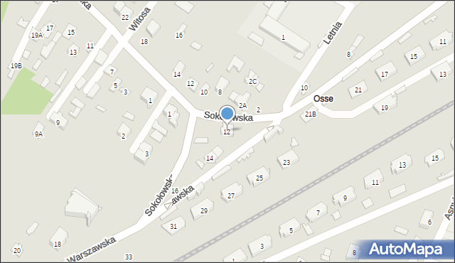 Łapy, Warszawska, 12, mapa Łapy