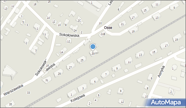 Łapy, Warszawska, 23, mapa Łapy