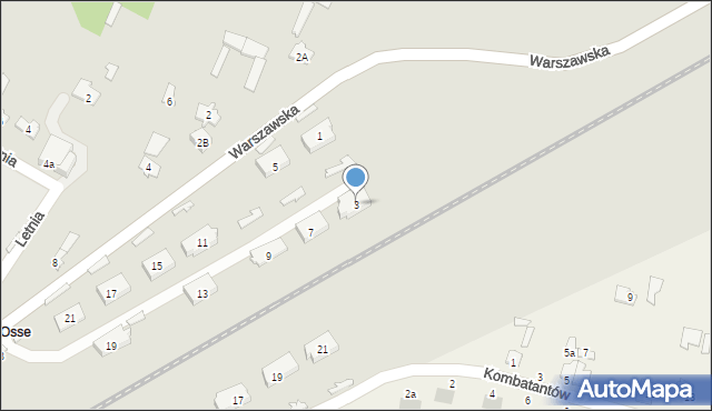 Łapy, Warszawska, 3, mapa Łapy