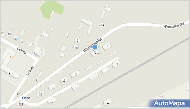 Łapy, Warszawska, 5, mapa Łapy