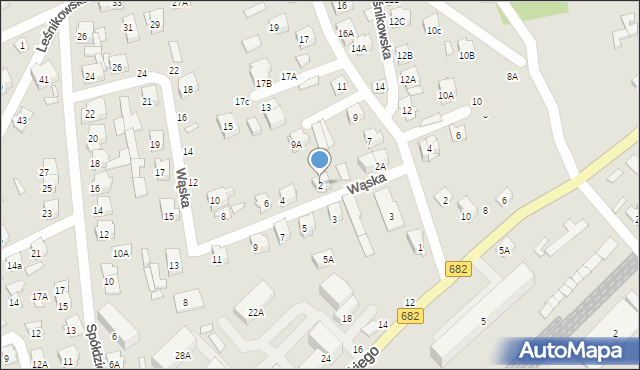Łapy, Wąska, 2, mapa Łapy