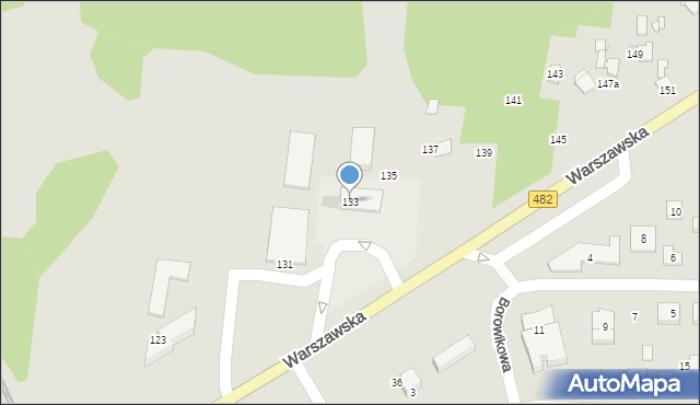 Łask, Warszawska, 133, mapa Łask
