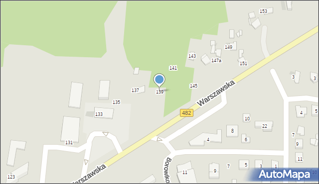 Łask, Warszawska, 139, mapa Łask