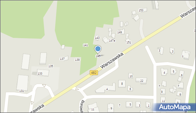 Łask, Warszawska, 145, mapa Łask