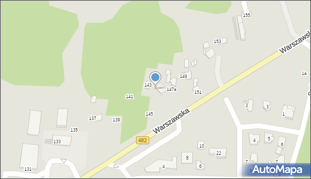 Łask, Warszawska, 147, mapa Łask