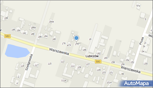 Latchorzew, Warszawska, 170, mapa Latchorzew