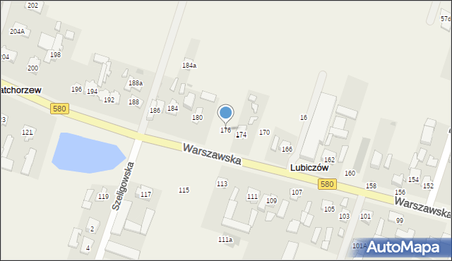 Latchorzew, Warszawska, 176, mapa Latchorzew