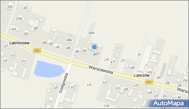 Latchorzew, Warszawska, 180, mapa Latchorzew