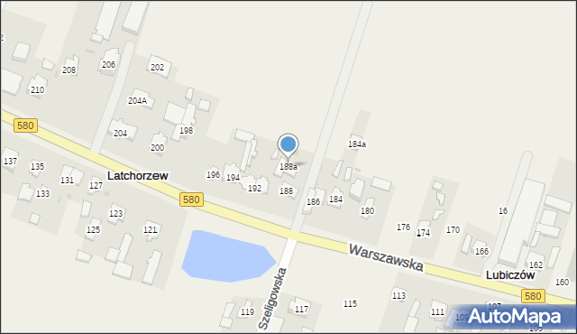 Latchorzew, Warszawska, 188a, mapa Latchorzew
