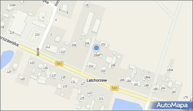 Latchorzew, Warszawska, 204A, mapa Latchorzew