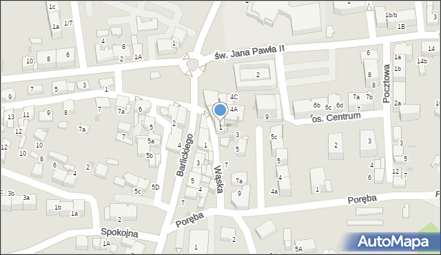 Łaziska Górne, Wąska, 1, mapa Łaziska Górne