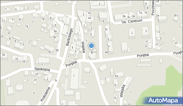 Łaziska Górne, Wąska, 9, mapa Łaziska Górne