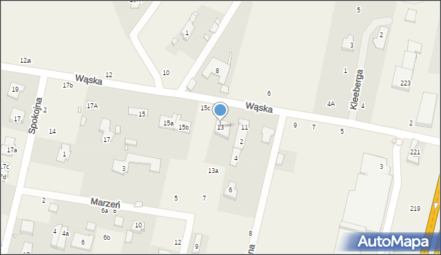 Łazy, Wąska, 13, mapa Łazy