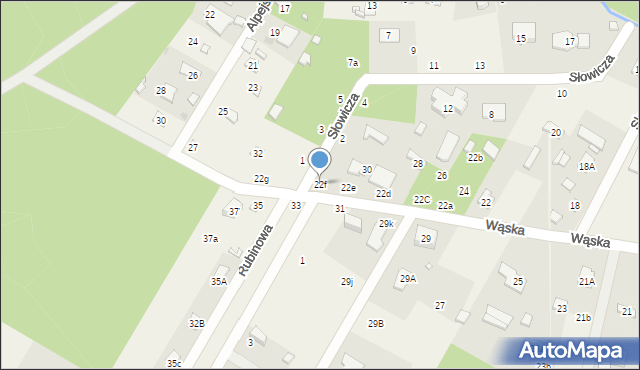 Łazy, Wąska, 22f, mapa Łazy
