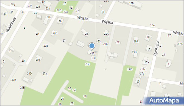 Łazy, Wąska, 23a, mapa Łazy