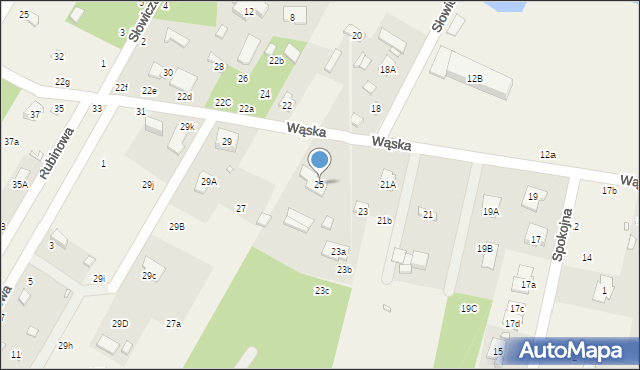 Łazy, Wąska, 25, mapa Łazy