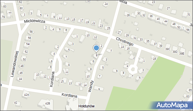 Lędziny, Wandy, 4, mapa Lędziny
