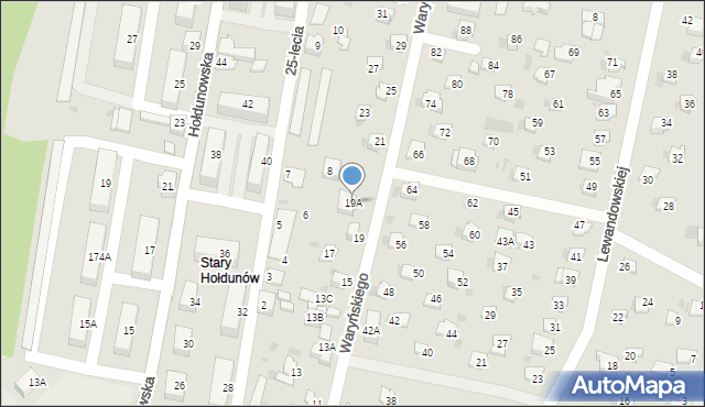 Lędziny, Waryńskiego Ludwika, 19A, mapa Lędziny