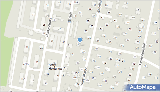 Lędziny, Waryńskiego Ludwika, 19B, mapa Lędziny