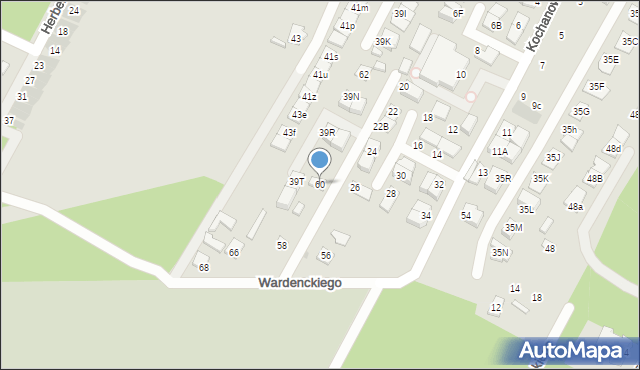 Legionowo, Wardenckiego Tadeusza, 60, mapa Legionowo