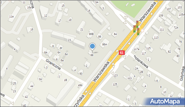 Legionowo, Warszawska, 88A, mapa Legionowo