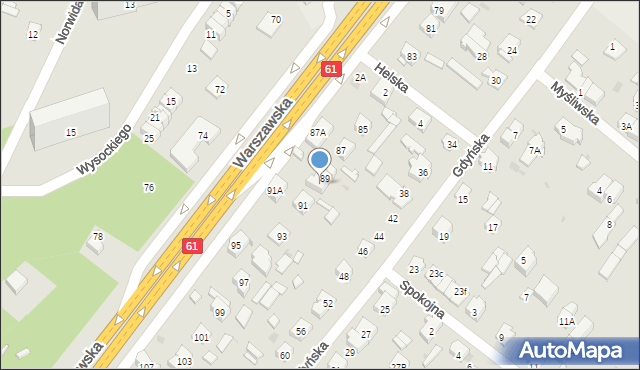 Legionowo, Warszawska, 89A, mapa Legionowo