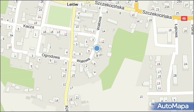 Lelów, Wałowa, 8, mapa Lelów