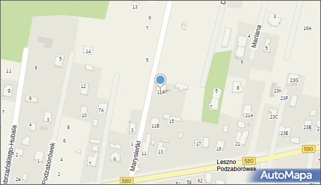 Leszno, Warszawska, 11A, mapa Leszno