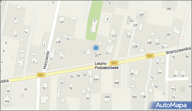 Leszno, Warszawska, 19, mapa Leszno